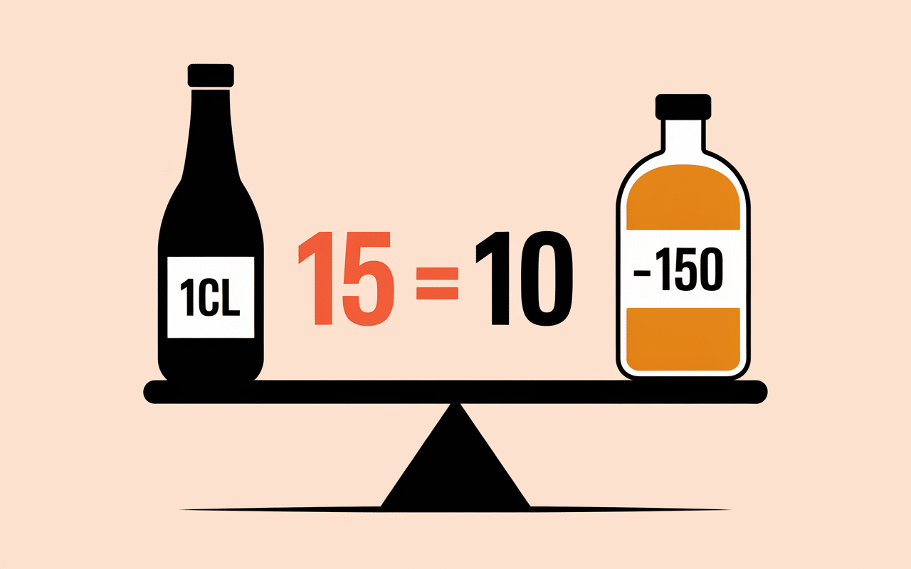 15cl en ml avec formule conversion