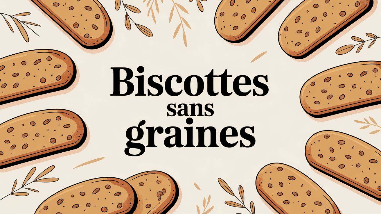 Illustration de biscottes sans graines élégantes