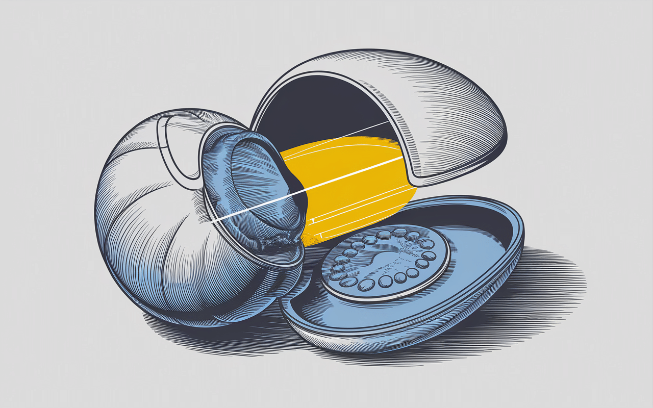 Détails physiques des œufs de catégorie A coupe transversale