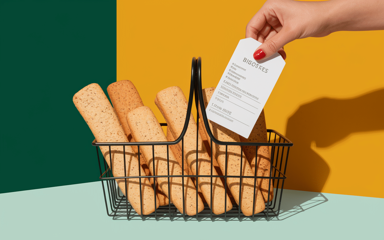 Sélection de biscottes sans graines en supermarché