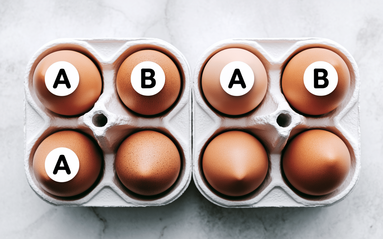 Classification des œufs de catégorie A et B, coquilles parfaites