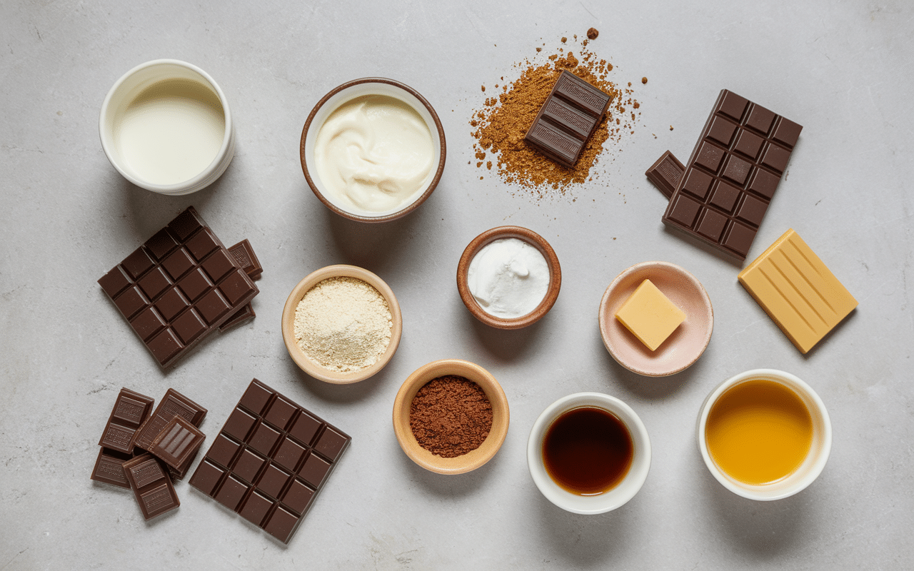 Ingrédients essentiels pour truffes chocolat