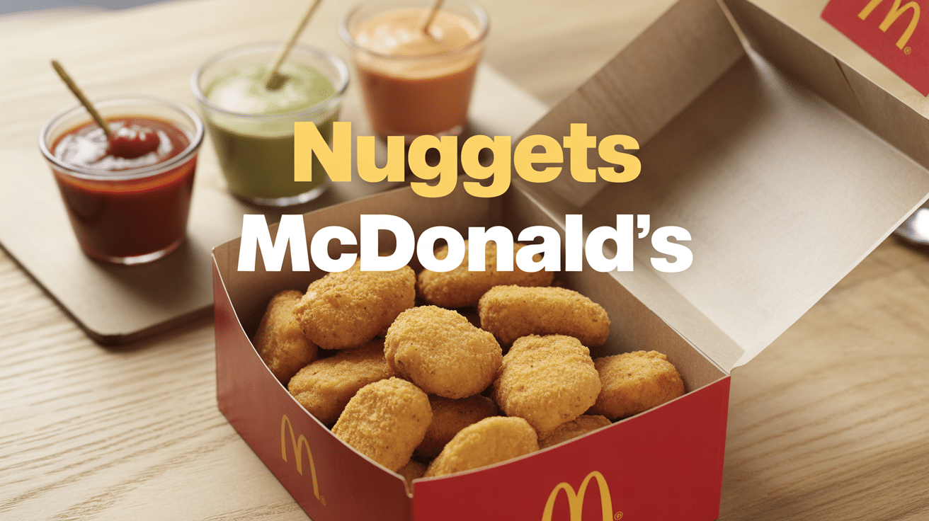 Boîte de nuggets McDonald's avec sauces