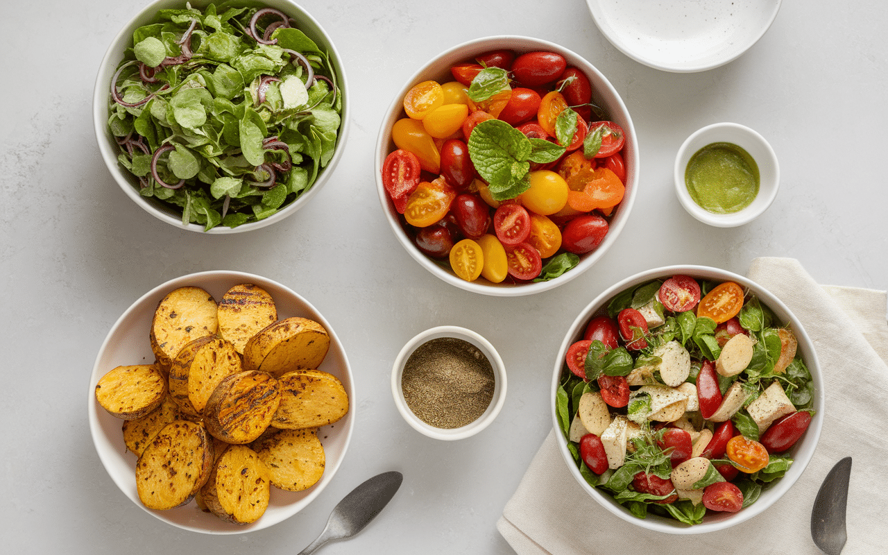 Saladiers de salades barbecue classiques