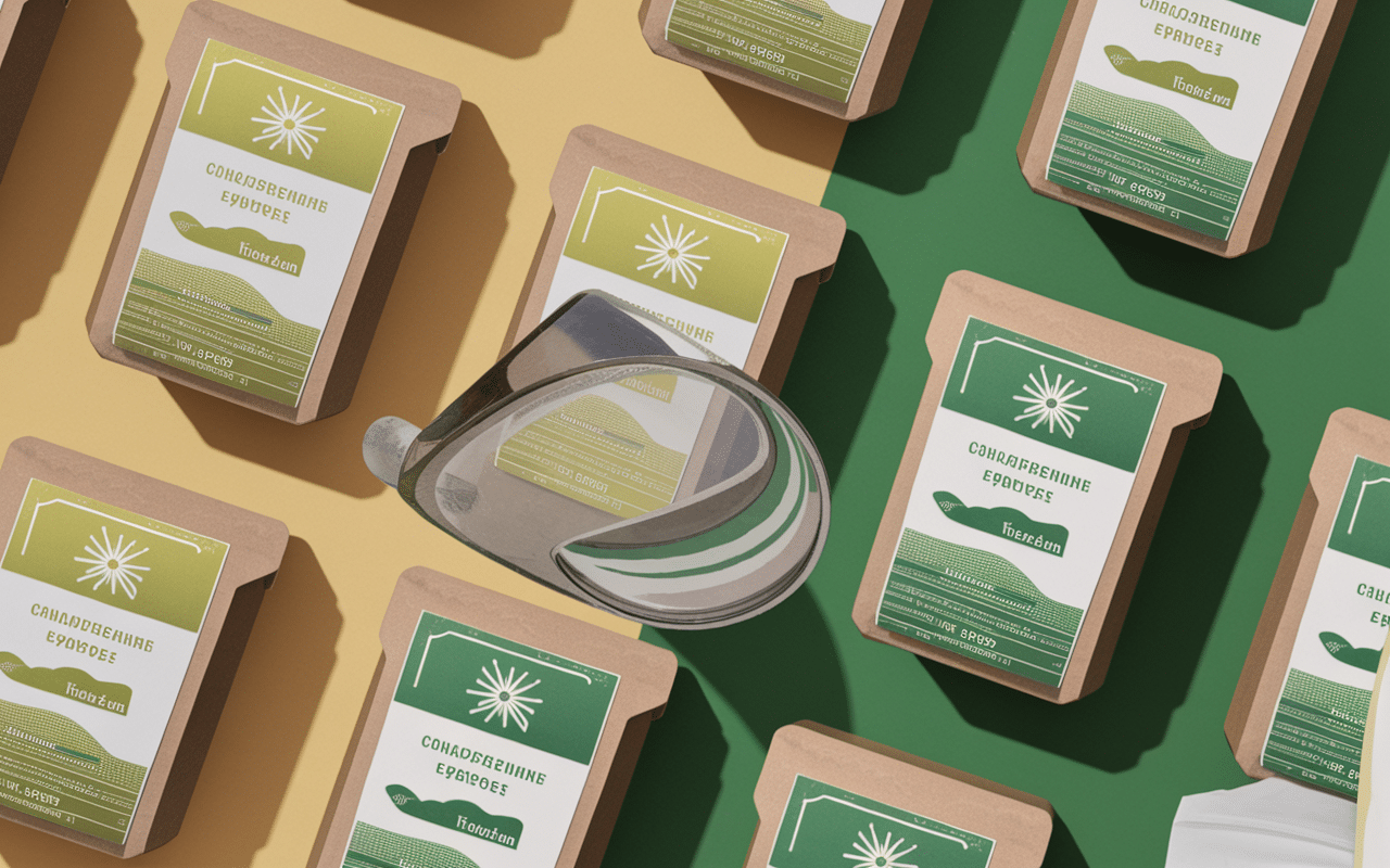 Emballages fond de veau halal et étiquettes sous loupe