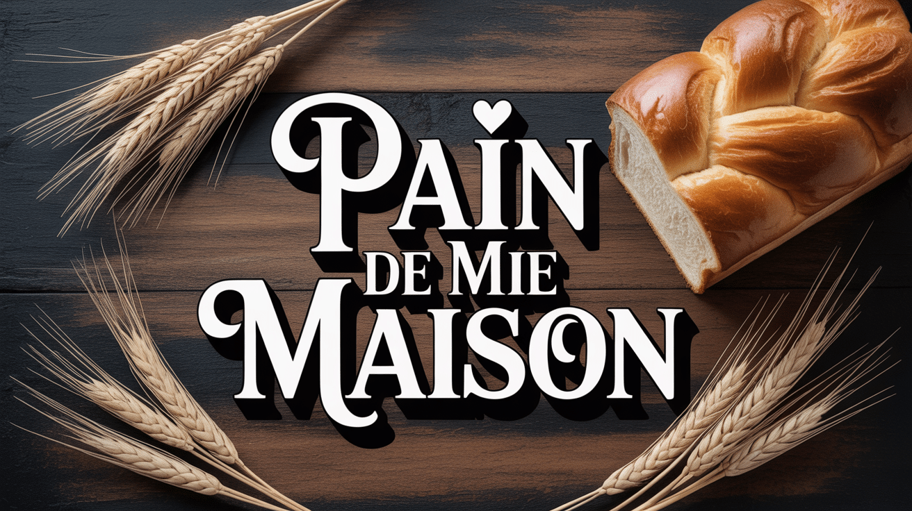 Pain de mie maison dans moule à pain de mie sur bois