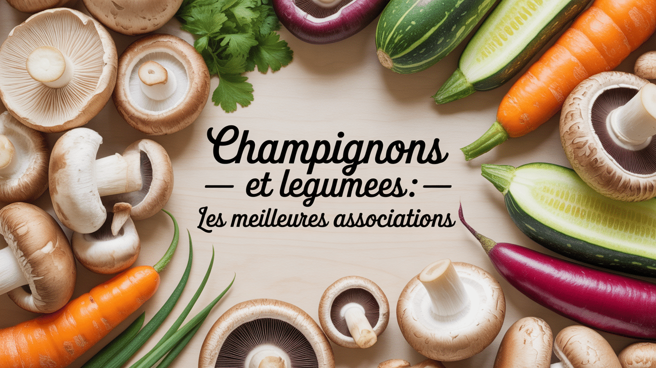 quel légume se marie bien avec les champignons vue planche composée