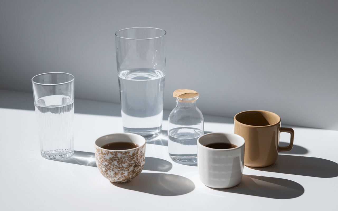 Verre à eau et pot yaourt pour 20 cl