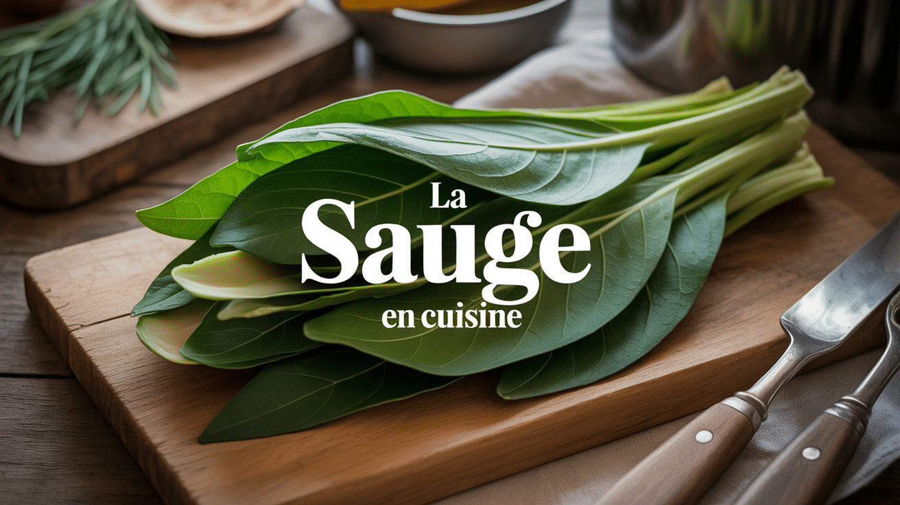 Feuilles de sauge fraîche pour cuisiner la sauge