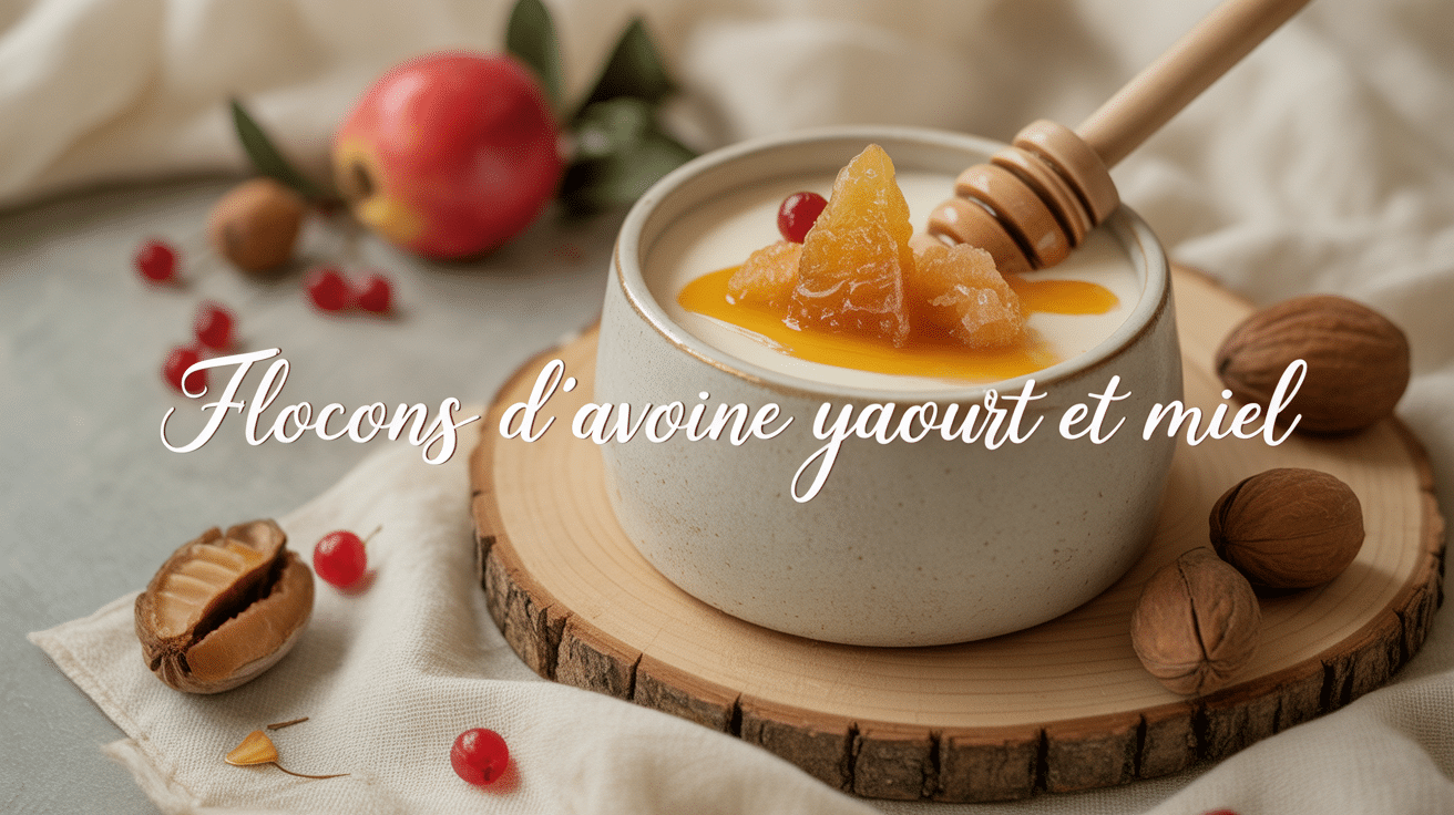 bol flocon d avoine yaourt miel fruits rouges noix