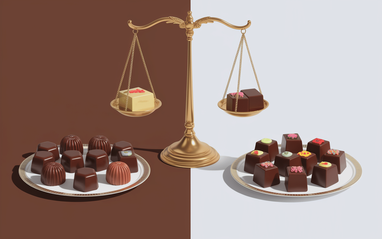 Leonidas ou Jeff de Bruges plateau chocolat tradition modernite