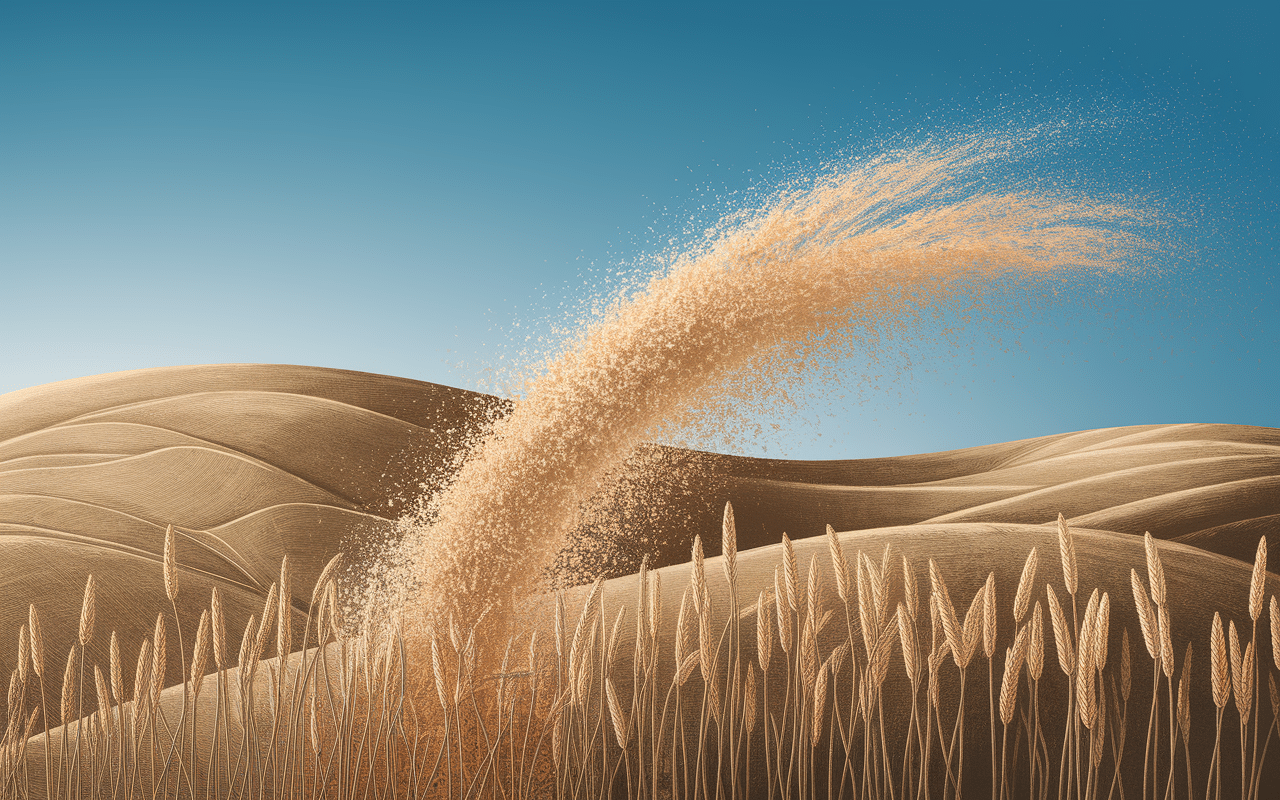 Transformation du blé en farine de froment