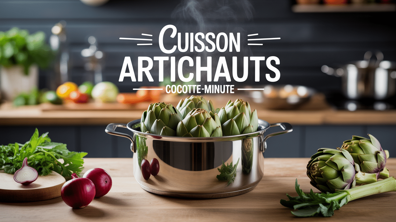 temps de cuisson pour artichauts à la cocotte-minute en cocotte acier vapeur