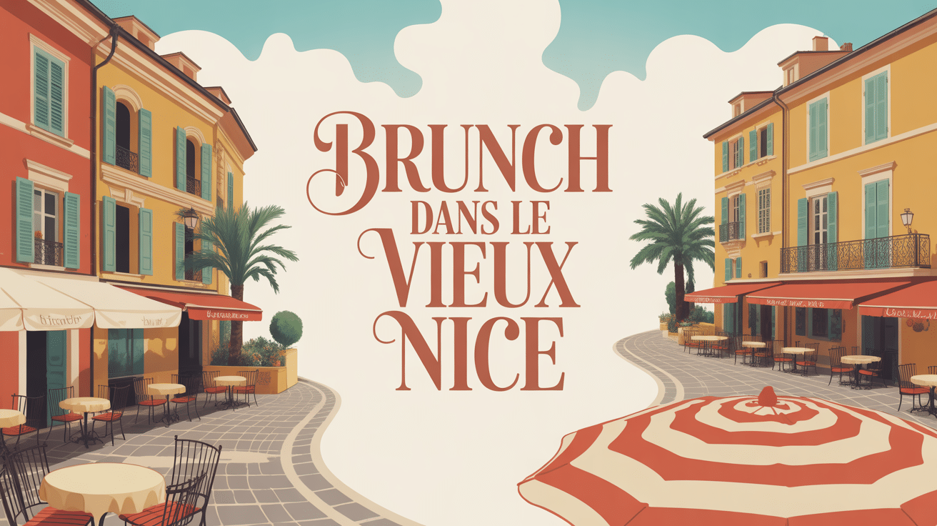 Vue terrasse brunch vieux Nice place colorée