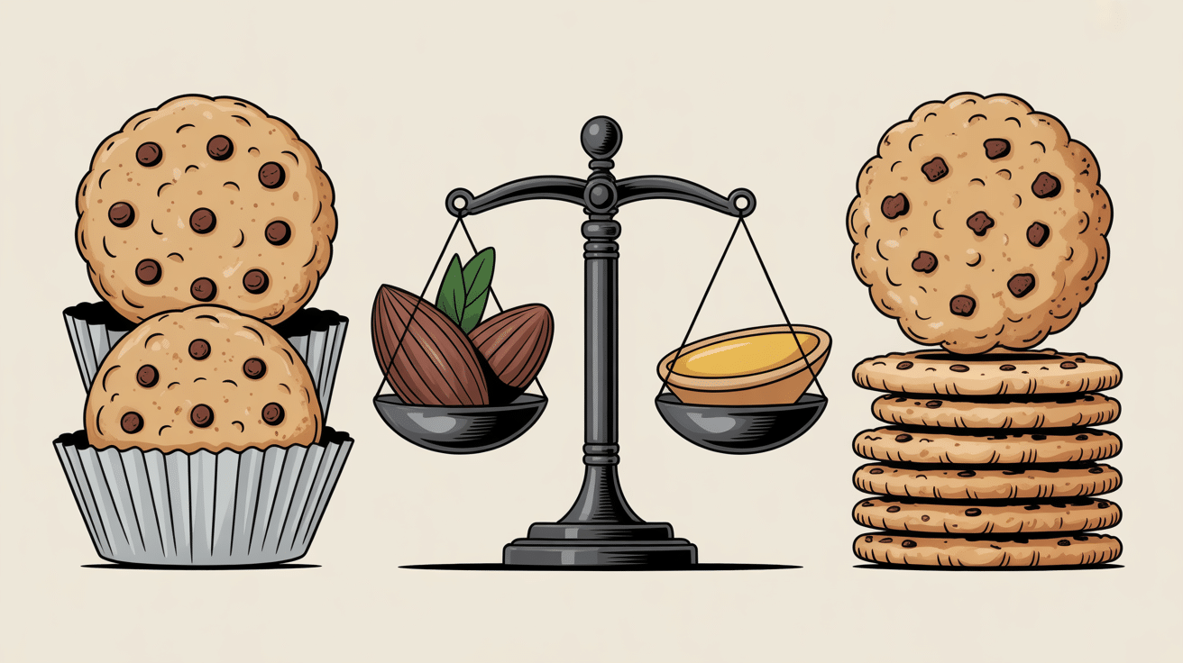 cookie flocon d'avoine beurre de cacahuete maison comparés aux biscuits industriels