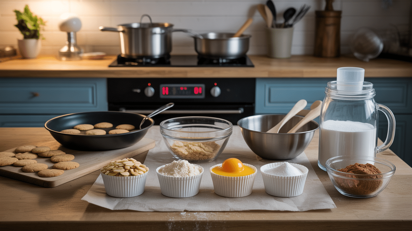 préparation cookie flocon d'avoine beurre de cacahuete ingrédients et cuisson