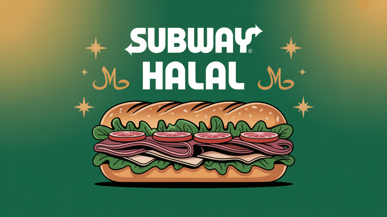 subway halal sandwich légume viande symboles halal