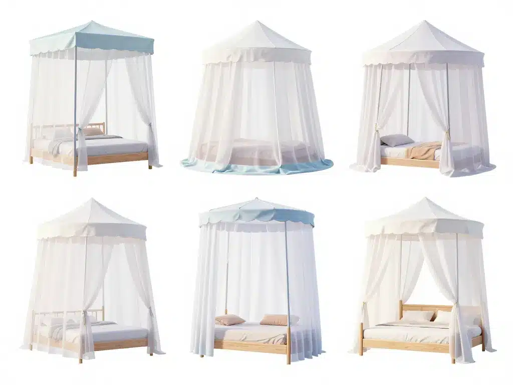 types de ciel de lit moustiquaire pour adultes et enfants