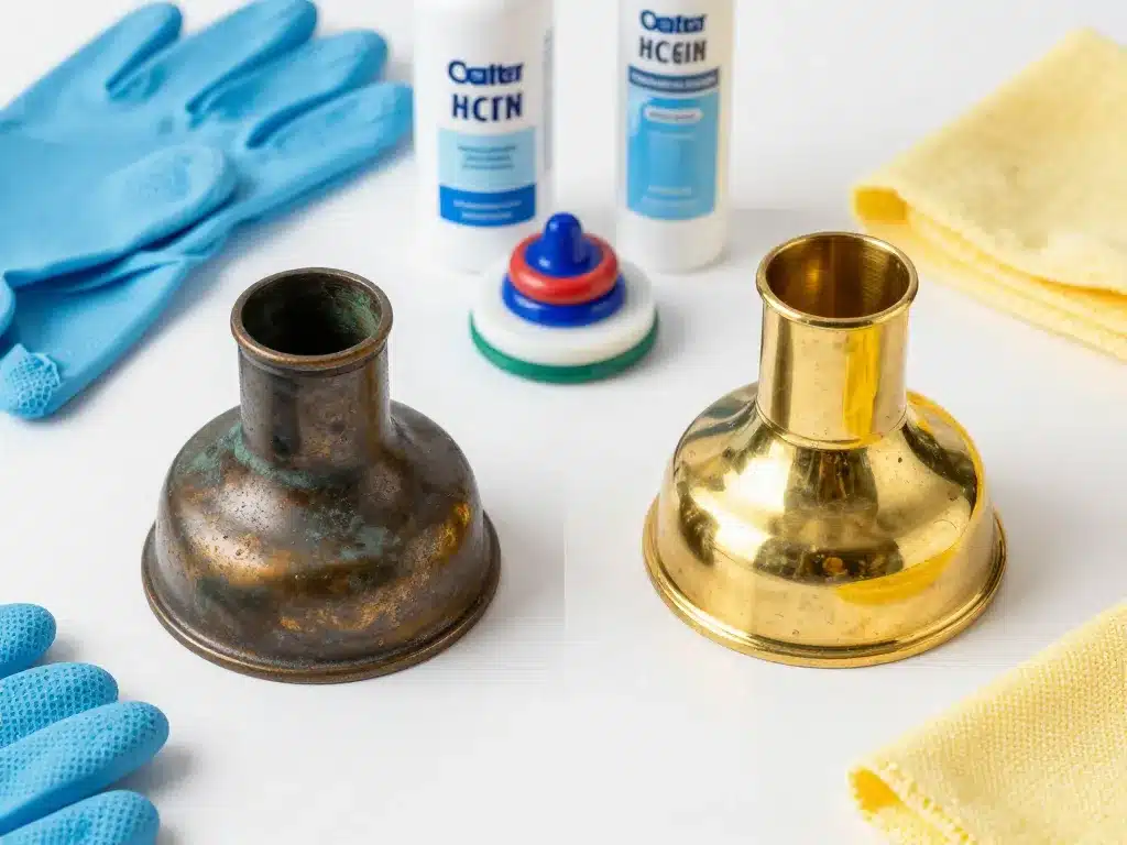 comment nettoyer du laiton, transformation laiton très oxydé