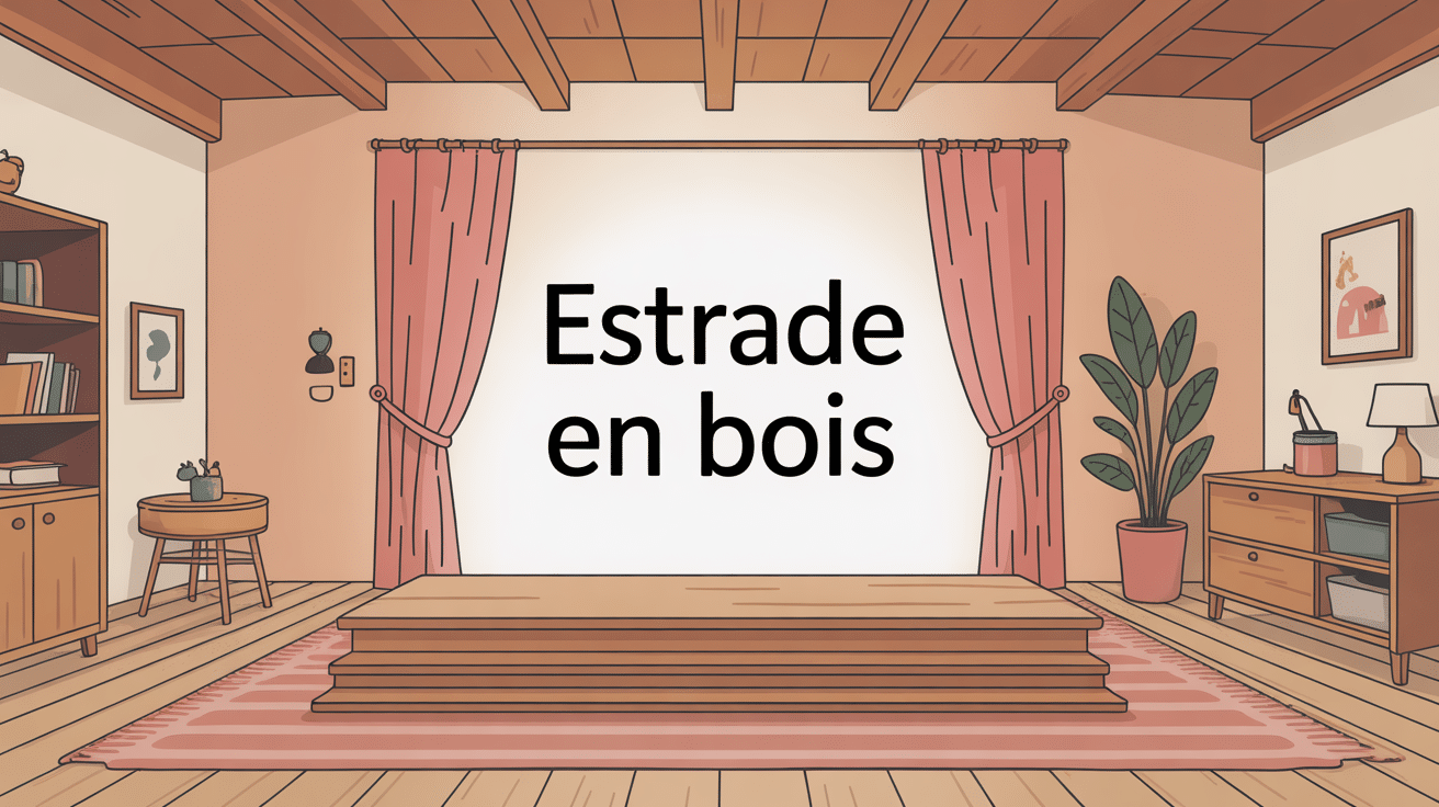 illustration estrade en bois multi-usages