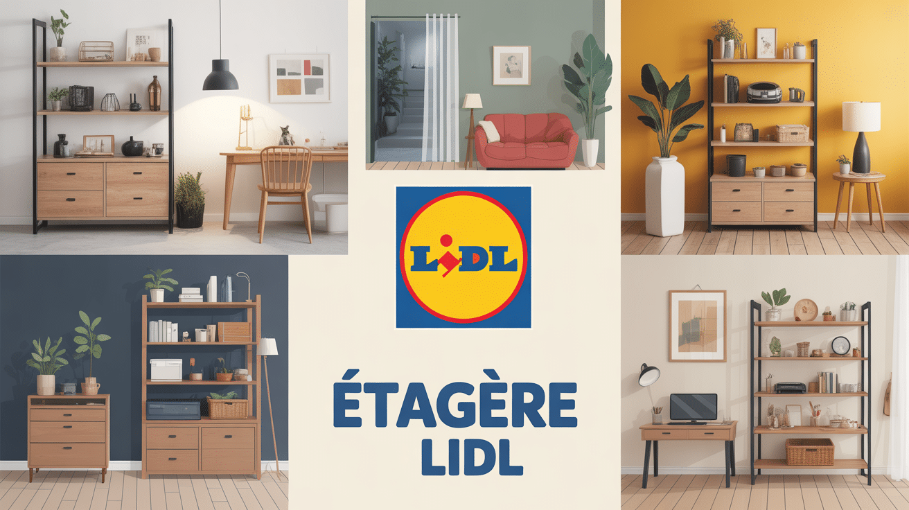 Illustration etagere liddle garage salon cave bureau