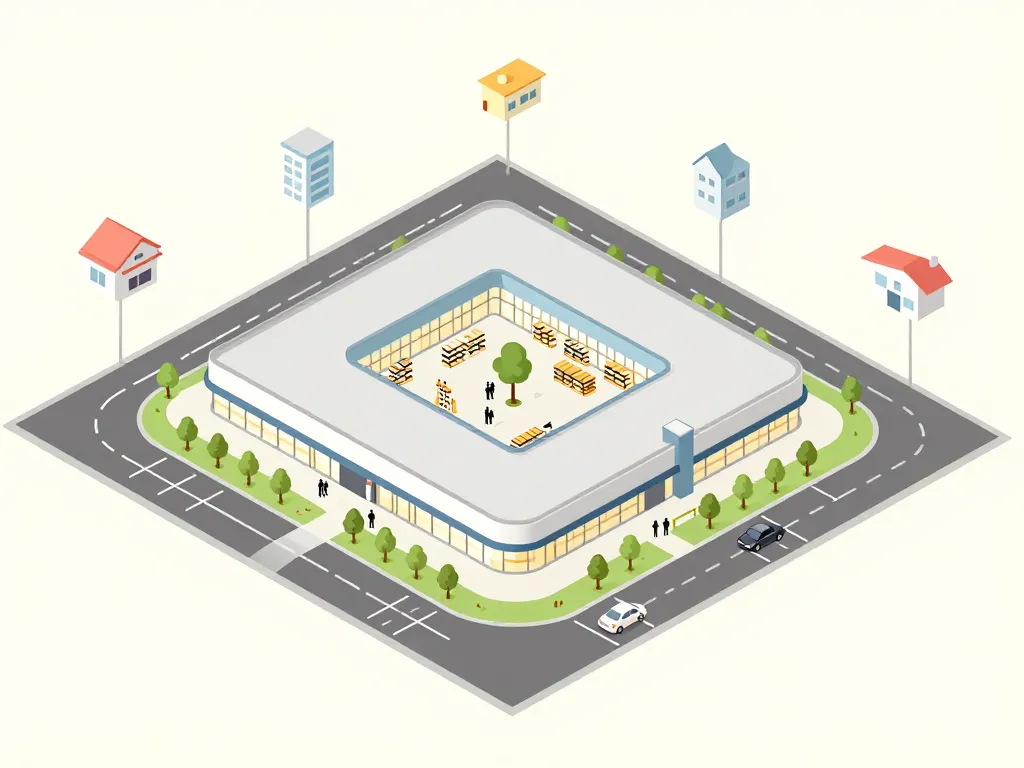 magasin but figeac diagramme accès parking zone commerciale
