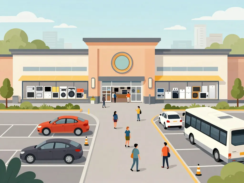 accès stationnement electrodepot plan de campagne