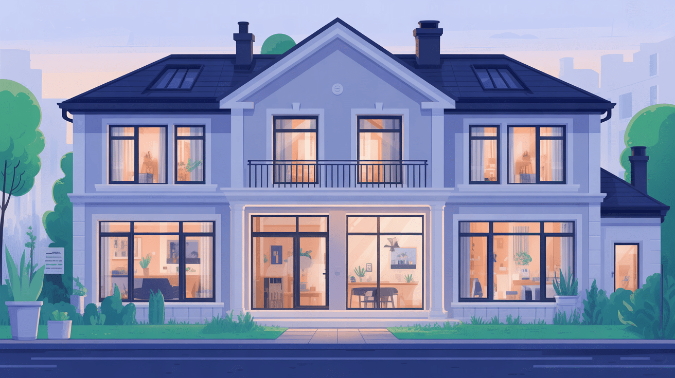 Fenêtres PVC Veka sur façade contemporaine