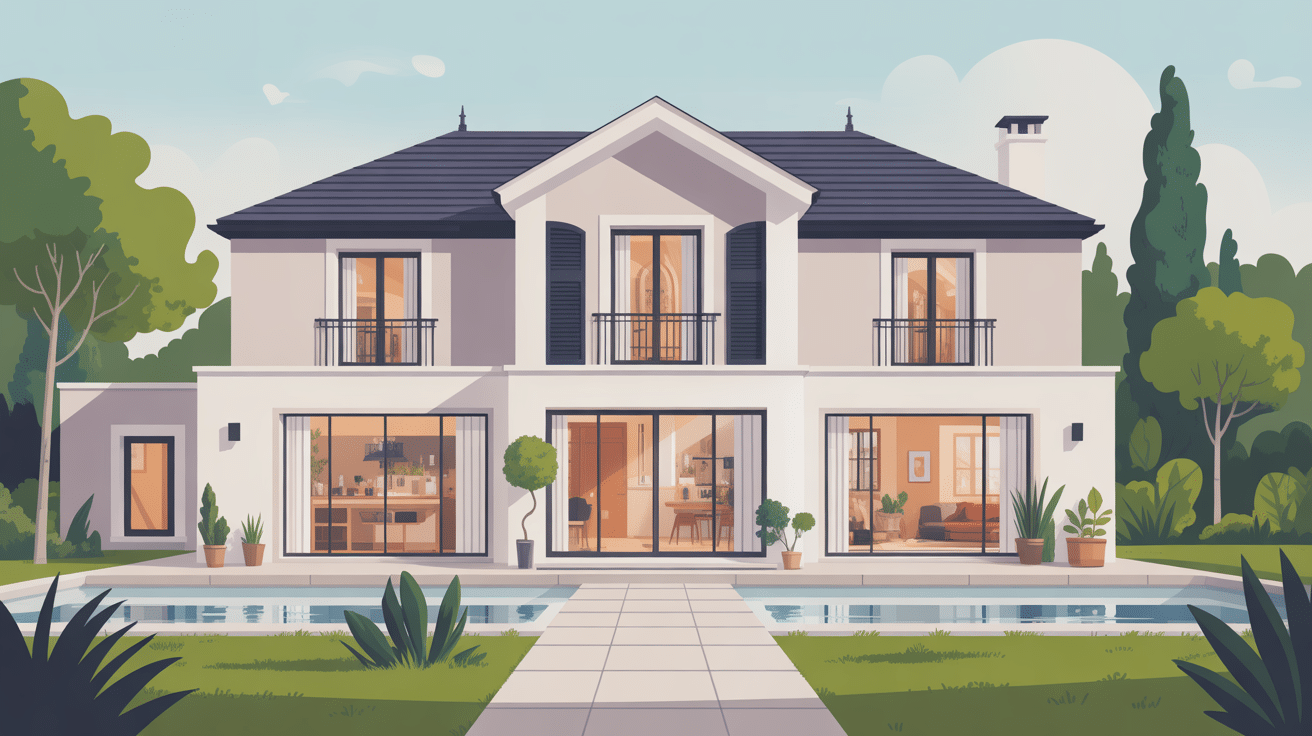 Illustration fenêtres Internorm maison contemporaine