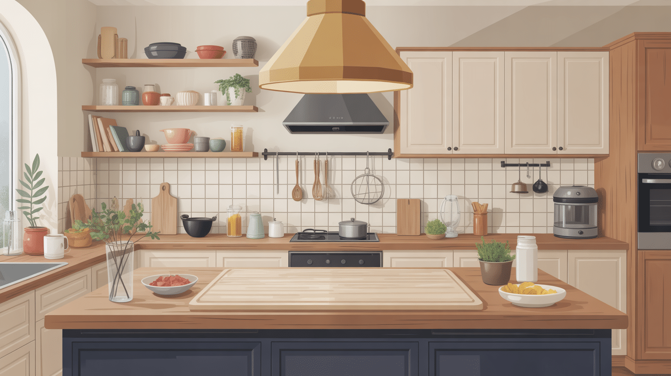 stratifié plan de travail dans une cuisine contemporaine