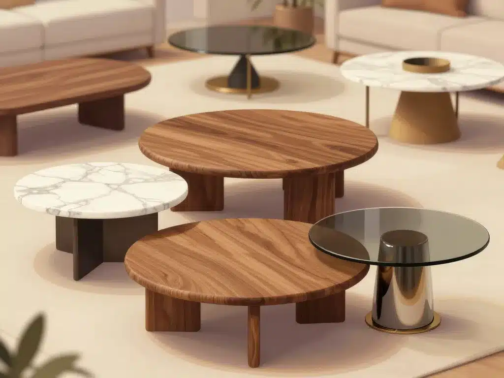 collection table basse design matériaux et finitions