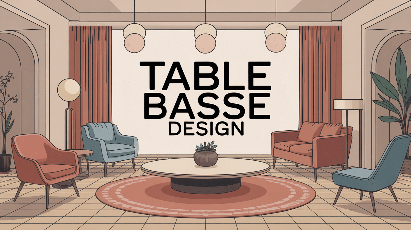 table basse design dans salon moderne