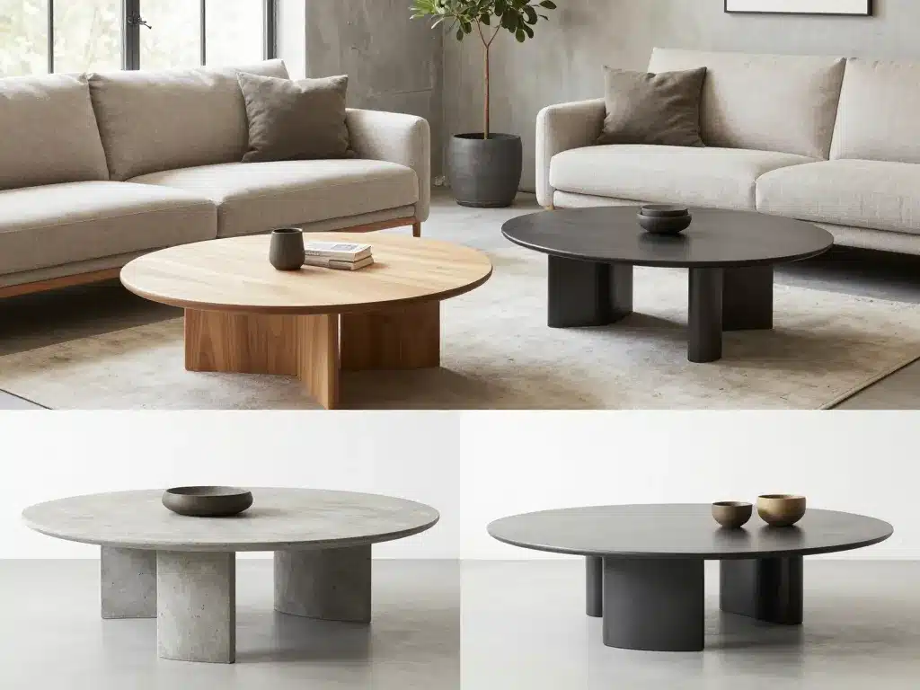 table basse design scandinave industriel minimaliste