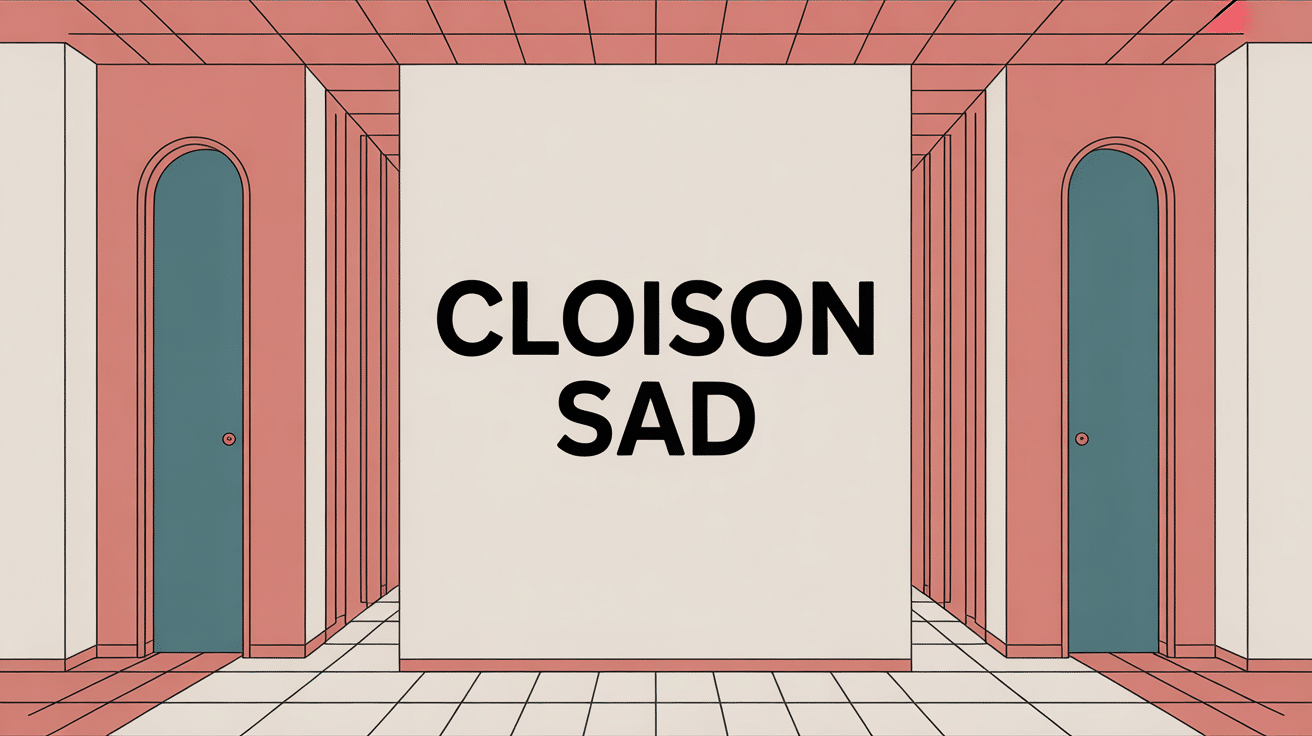 illustration cloison sad dans aménagement intérieur moderne