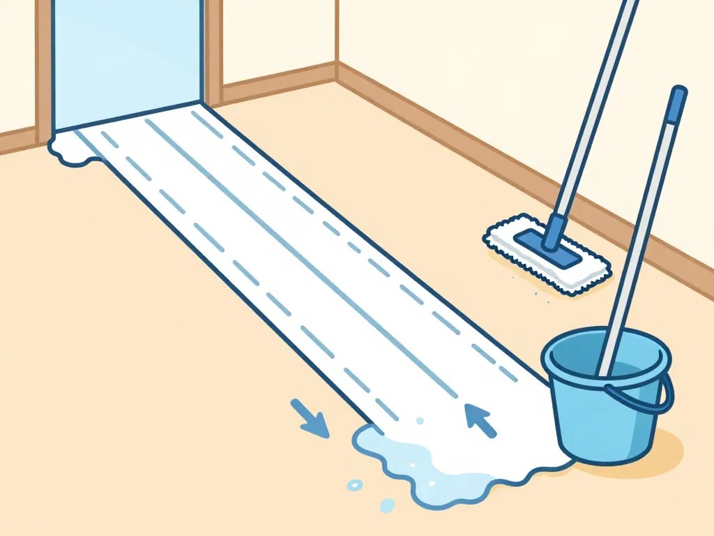 passer la serpillère schéma passage optimal nettoyage sol