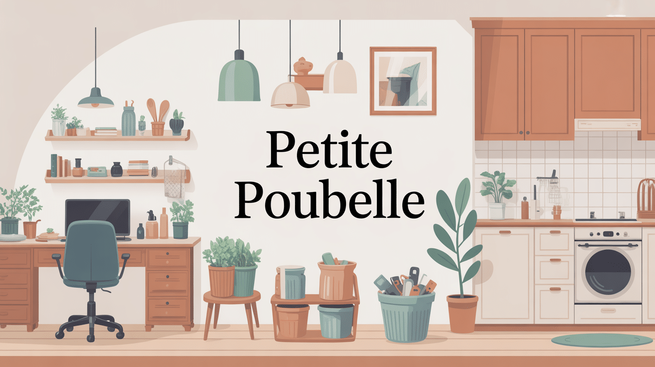petite poubelle intégrée bureau salle de bain cuisine