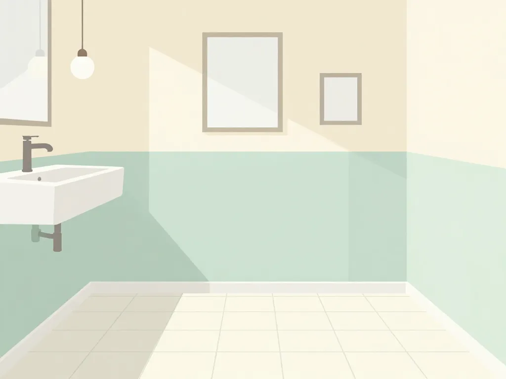 salle de bain harmonieuse avec plinthe pour salle de bain assortie