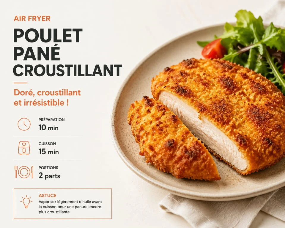 Recette facile air fryer : poulet pané croustillant maison