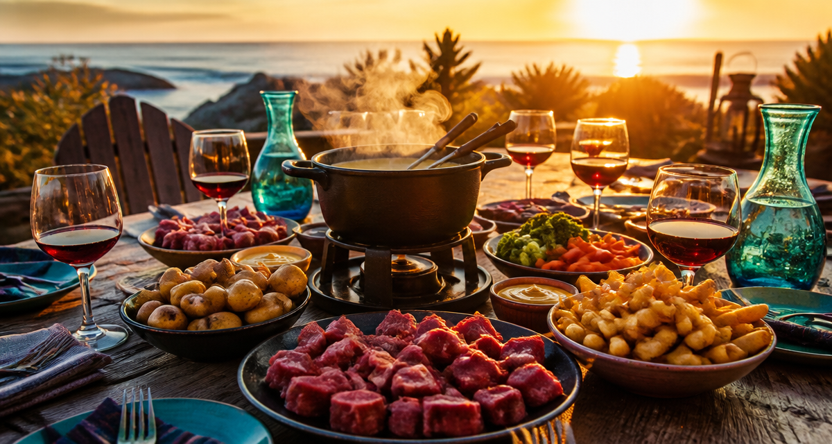 accompagnement fondue bourguignonne caquelon et garnitures