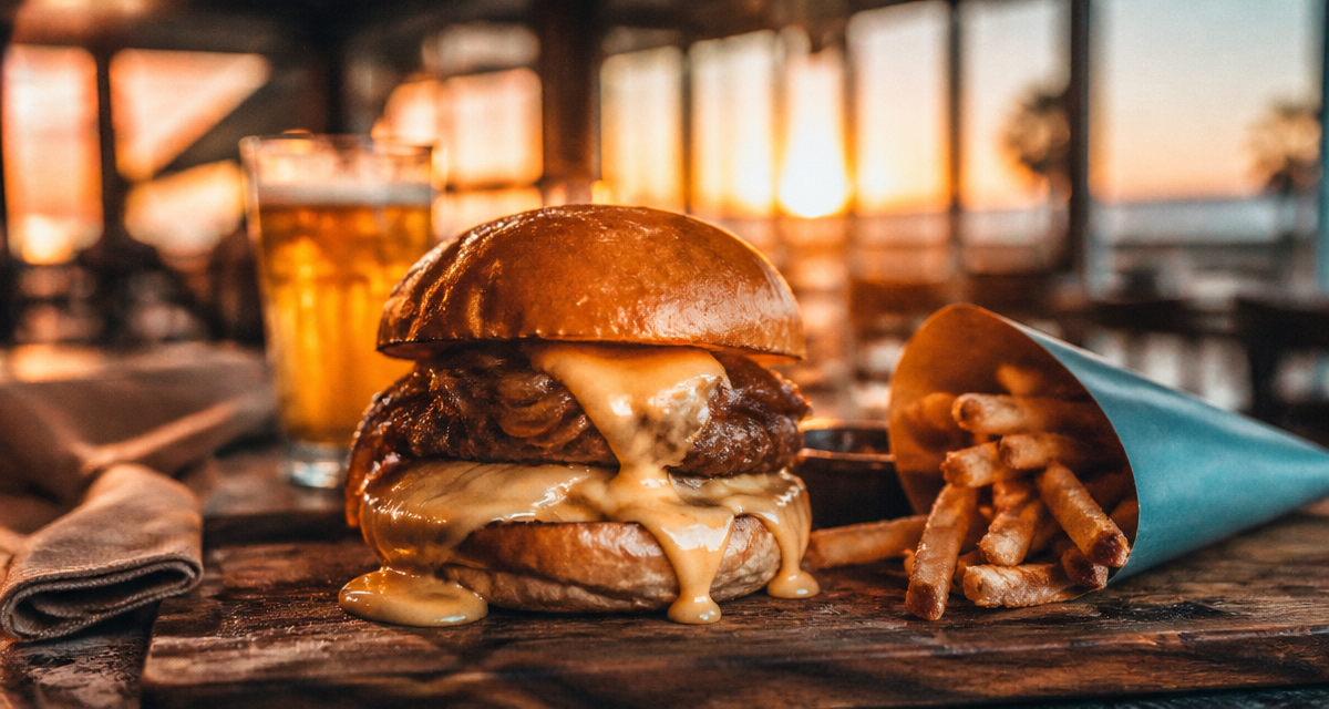 burger sur lille avec maroilles fondu et frites