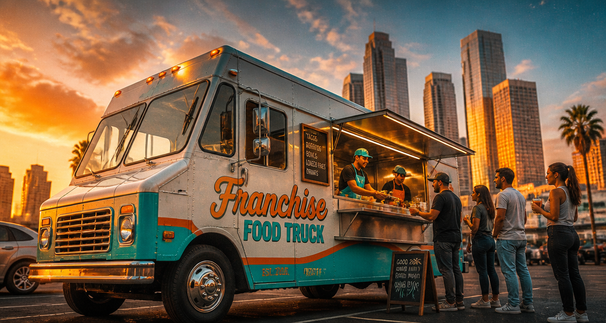 franchise food truck moderne clients serveurs