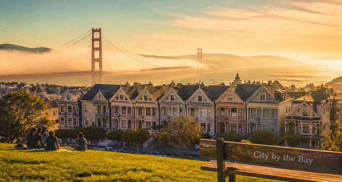 Que voir à San Francisco maisons victoriennes et golden gate