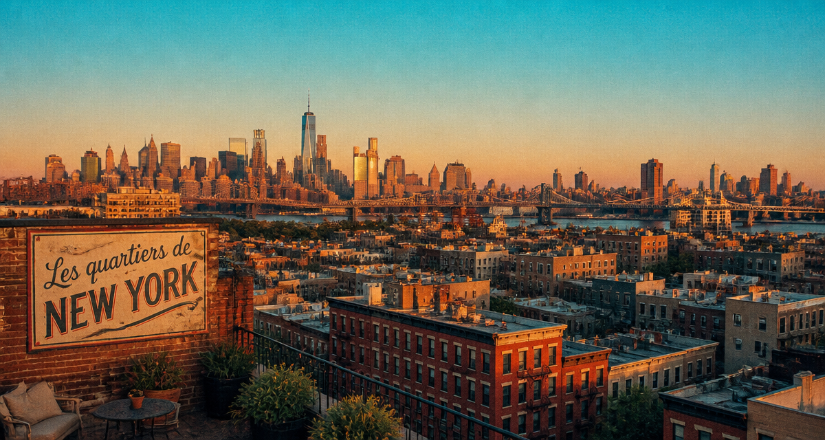 Vue rooftop quartier NY Manhattan Brooklyn