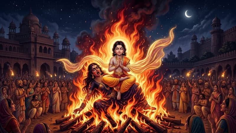 प्रह्लाद और होलिका — एक बच्चे की आस्था ने कैसे जलाया राक्षस को