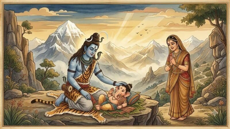 गणेश जन्म की कहानी — जब एक आज्ञा उसकी जान ले गई