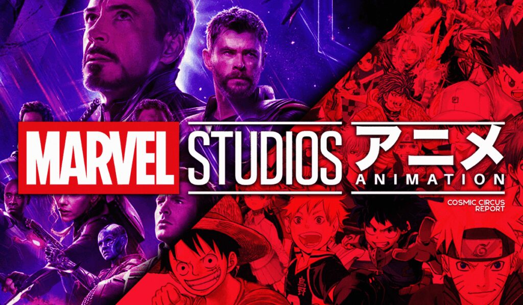 Marvel Studios anime-inspired project announcement with Marvel characters and anime art style.
