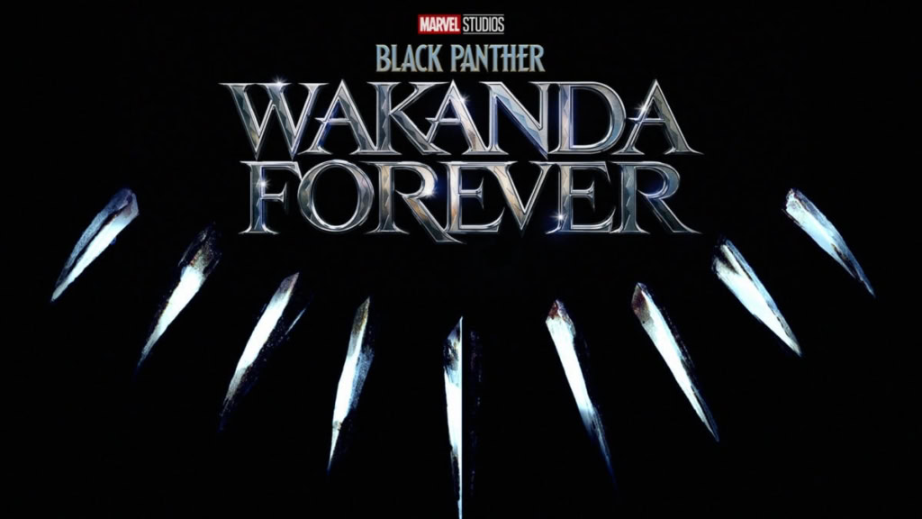 Explosive Black Panther Wakanda Forever logo with claw marks and dark background.