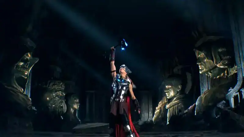 Eternity's Altar: Left: Death, Eon and Infinity Right: The Living Tribunal, The Watcher, The One Above All