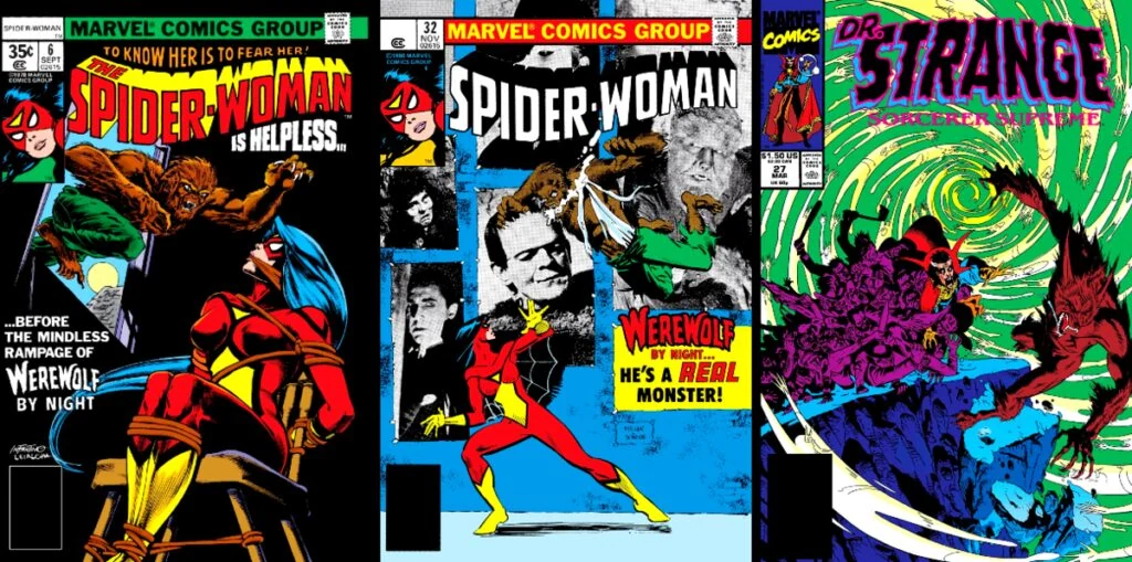 werewolf-by-night-comics-covers-1980s-spider-woman-doctor-strange-sorcerer-supreme-02