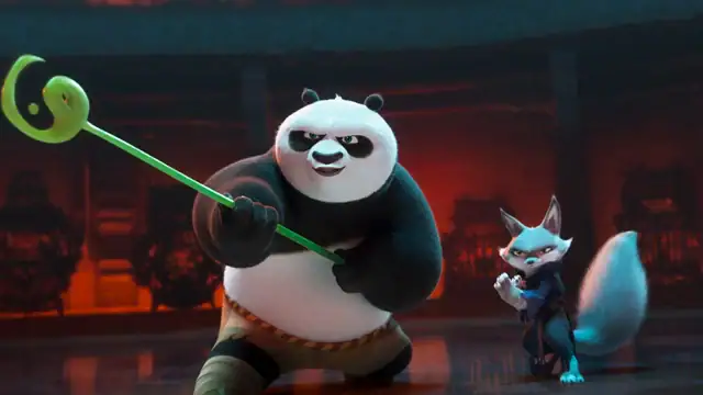 Po and Zhen in Kung Fu Panda 4